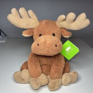 Vintage Kohls Cares If You Give a Moose a Muffin Plush Brown Tan Old Style NWT